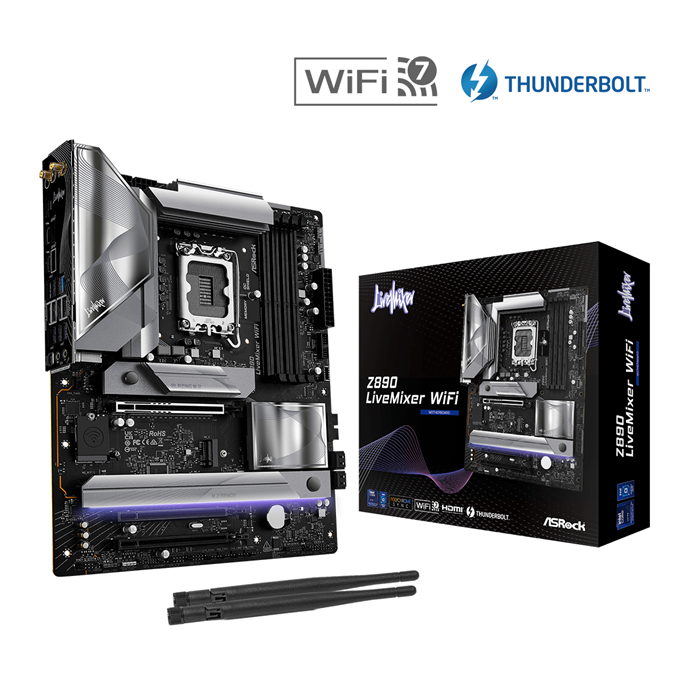 مادربرد ازراک مدل Z890 LiveMixer WiFi DDR5